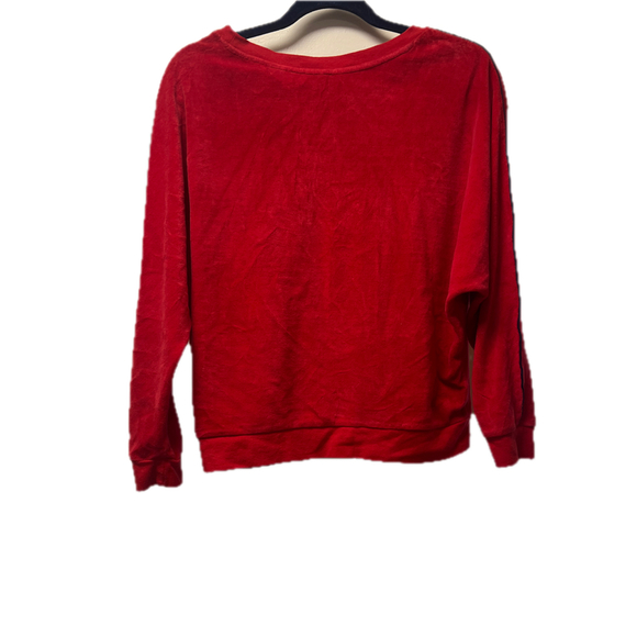 Red velour Levis sweatshirt size lg - Picture 3 of 4